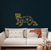 Décoration murale |Furet / Furet | Métal - Art mural | Décoration murale | Salle de séjour | Decor extérieur |d'or| 75x41cm