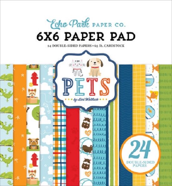 Echo Park - Bloc de papier Pets 6x6 pouces (PET293023)