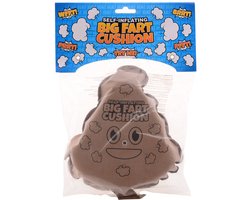 foto van Scheetkussen Funny drol - Scheetzak - Fopartikel - 30 x 20 cm - Rubber - Kunststof - bruin