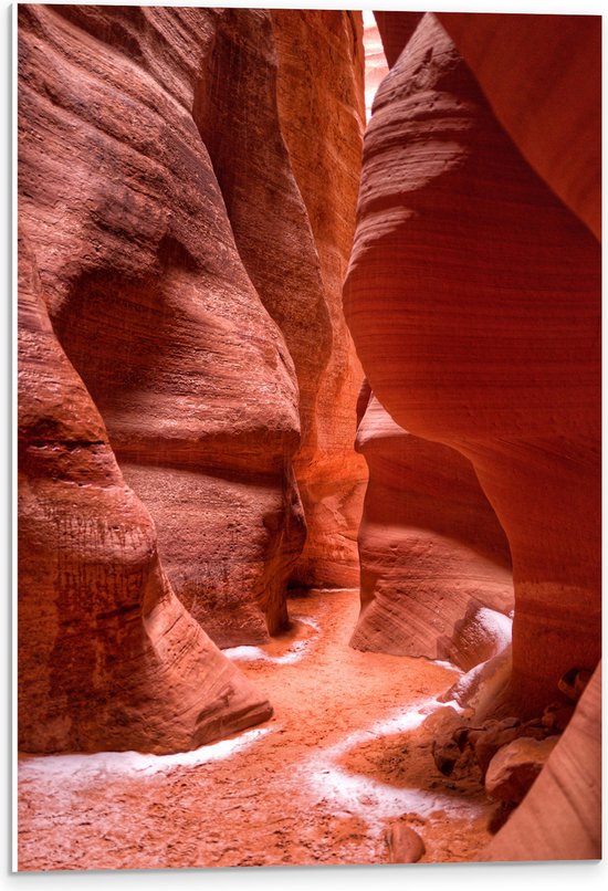WallClassics - PVC Schuimplaat- Ravijnin Antelope Canyon - 40x60 cm Foto op PVC Schuimplaat