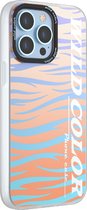 Hoesje geschikt voor Apple iPhone 14 Pro Max - Devia Protective Case - Back Cover met 3D Afbeelding - Transparant/Blauw