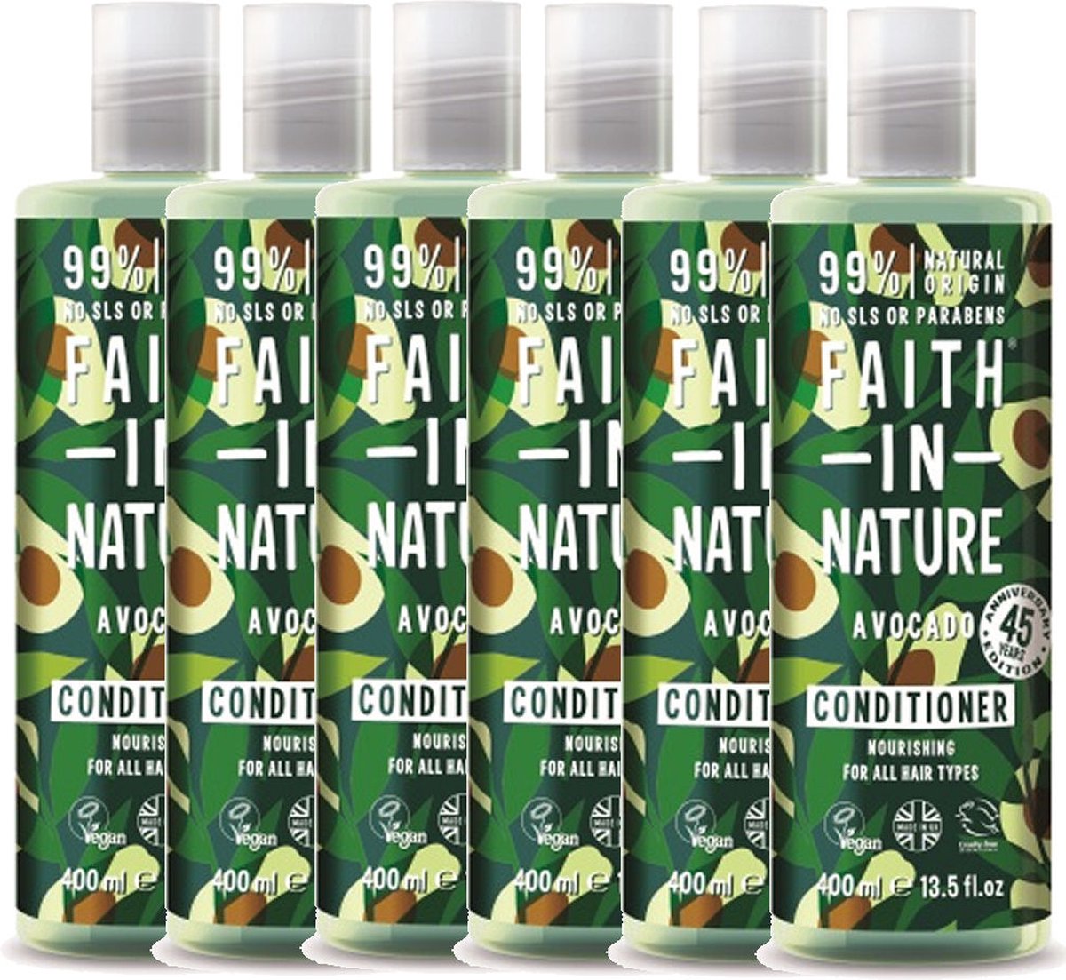 FAITH IN NATURE - Conditioner Avocado - 6 Pak - Voordeelverpakking