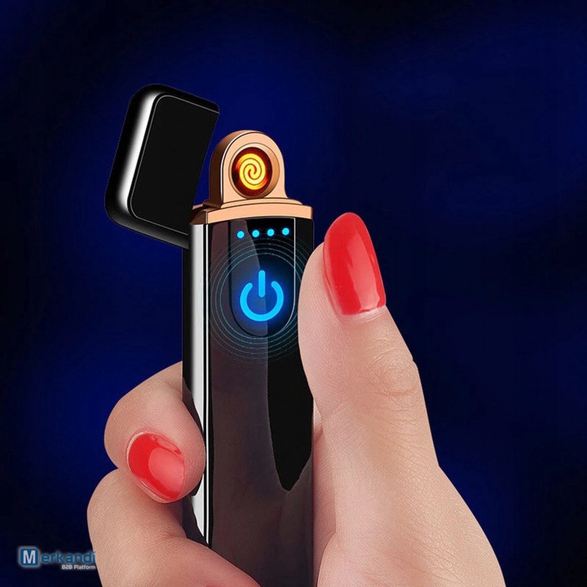 Oplaadbare elektronische aansteker met USB-aansluiting - winddicht - met vingerafdruksensor - led-sensor - sigaretten Aansteker - Aansteker - Vuurwerk Aansteker - Vlamloos.