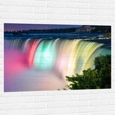 WallClassics - Muursticker - Niagara Falls Watervallen in de VS - 120x80 cm Foto op Muursticker