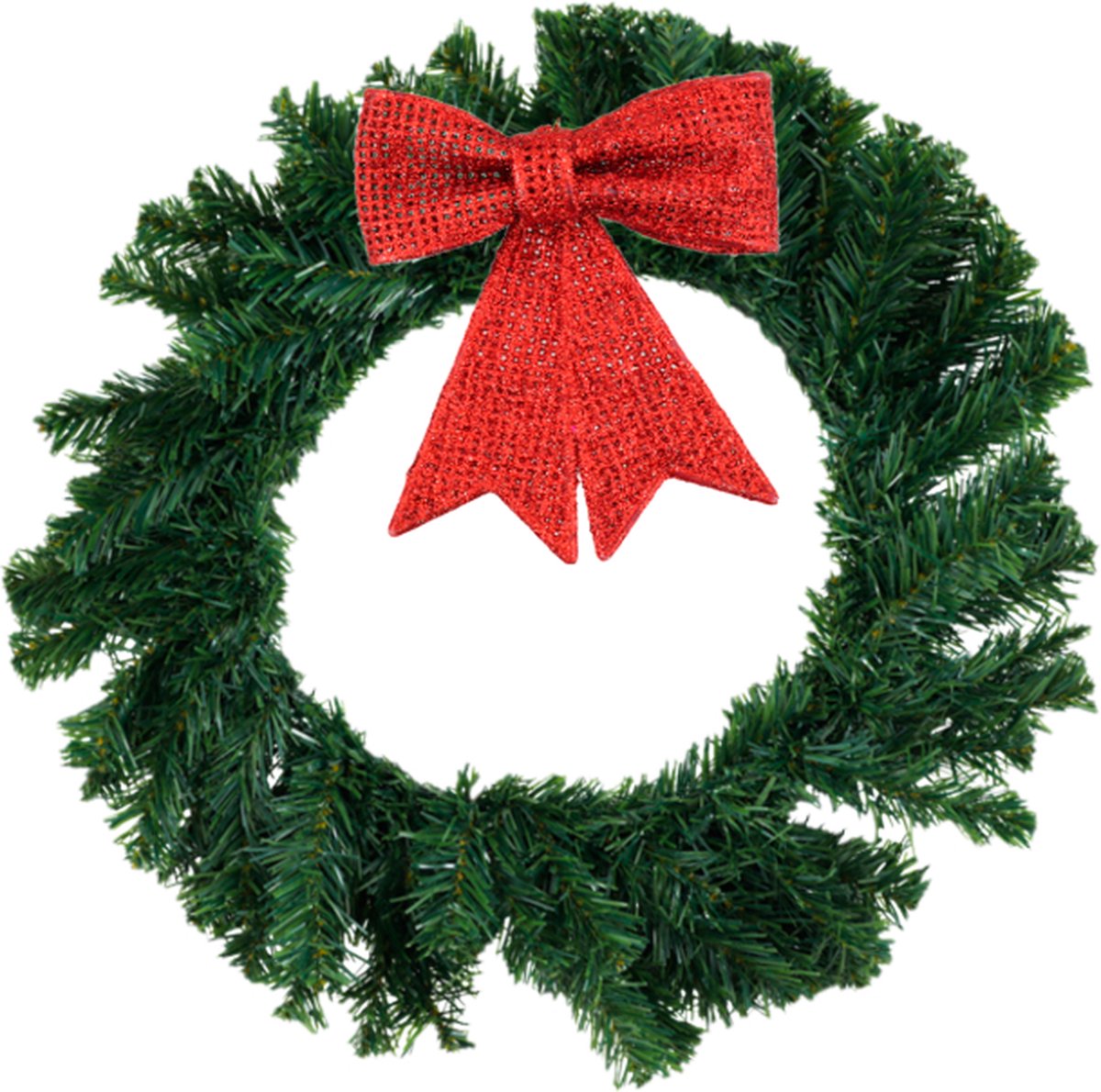 Couronne De Noël Illuminée 69x38cm - Guirlande Déco Festive Intérieur & Extérieur