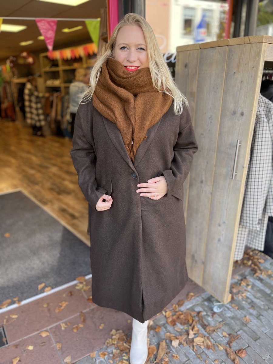 Caremma Long Coat OTW Hot Fudge