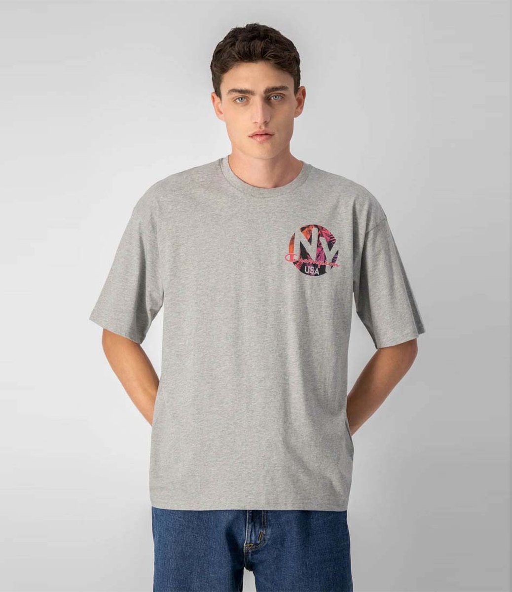 Champion Rochester Heren Crewneck T-Shirt Grijs