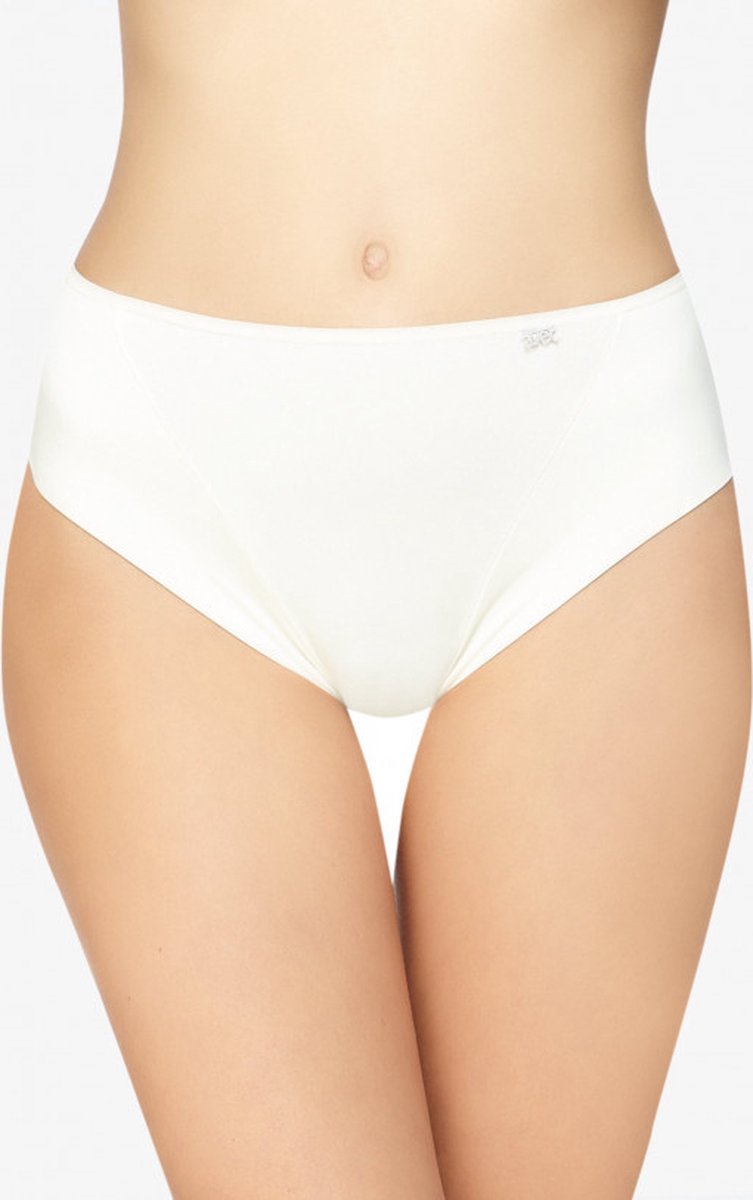 Dames heup slip 3244 - Microfiber - Dames onderbroek - ondergoed - badstof kruisje - Crème / XL - Creme