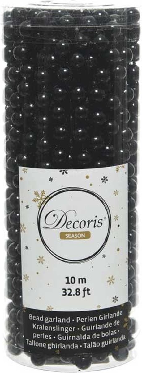 Decoris Kralenslinger plastic zwart dia0.80-L1000.00cm