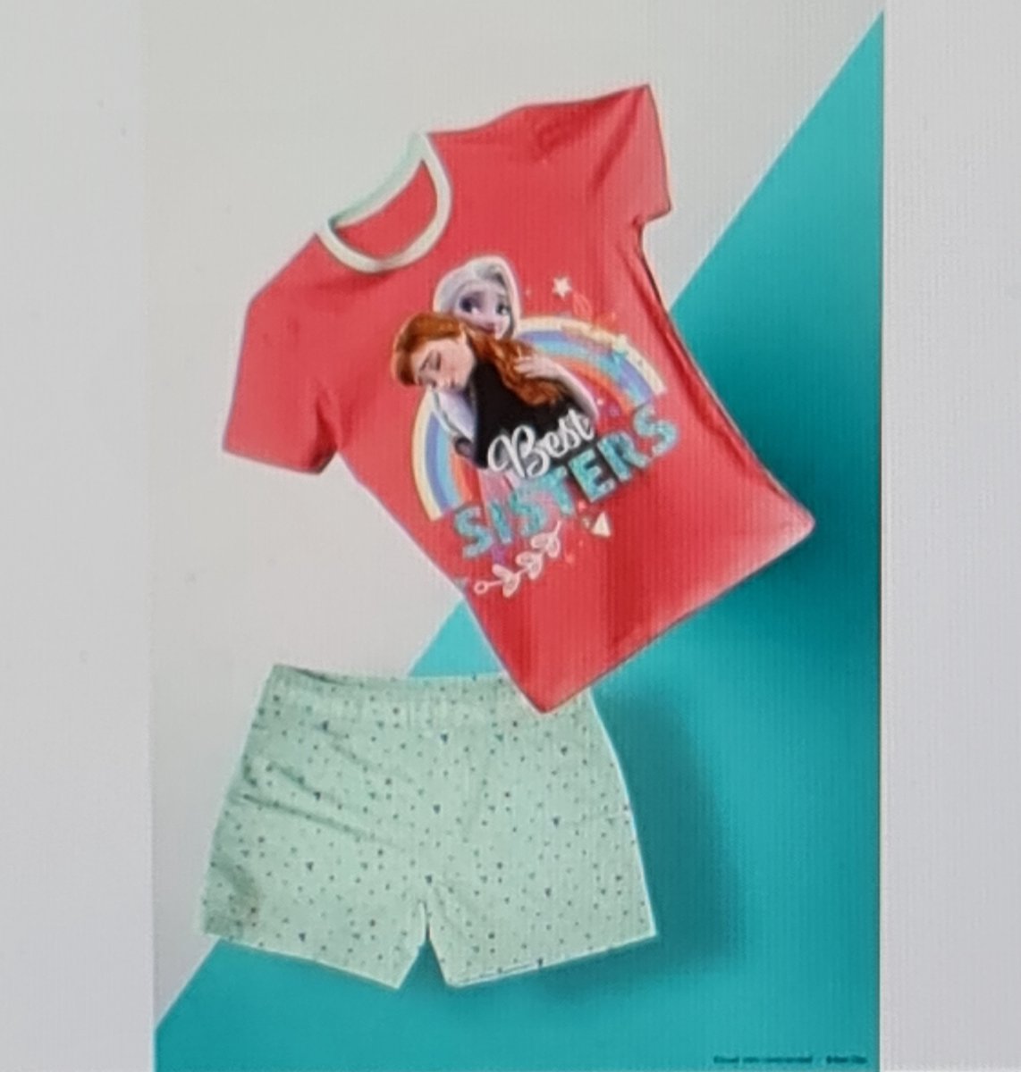 Disney Frozen Frozen Shortama Best Sisters Roze/Groen Roze/gGoen