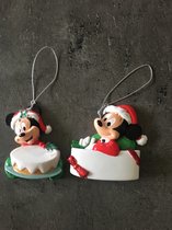 Set van 2 ornamenten -Minnie + Mickey - relief