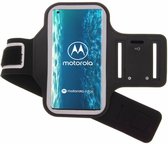 Hoesje geschikt voor Hoesje Geschikt voor Motorola Edge Plus (2022) hardloop armband - Sportband - hoesje - zwart