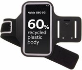 Hoesje geschikt voor Nokia G60 5G hardloop armband - Sportband - hoesje - zwart