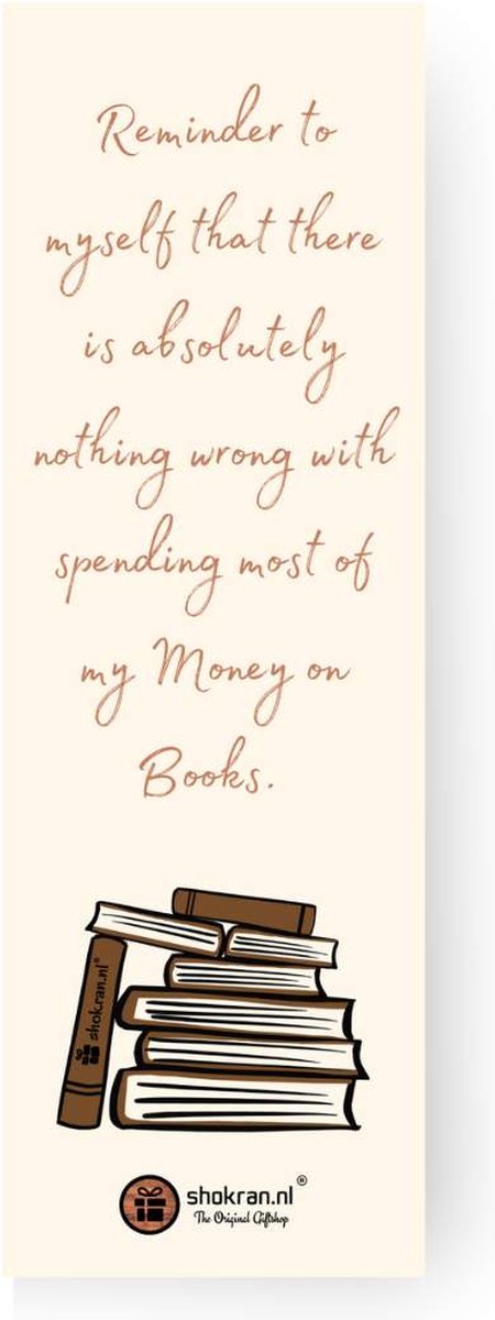 Boekenlegger – Nothing Wrong with Spending Money on Books - Milieuvriendelijk Papier
