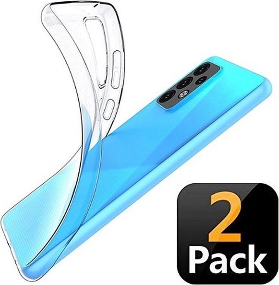 Samsung A52s Hoesje TPU Siliconen Transparant 2x