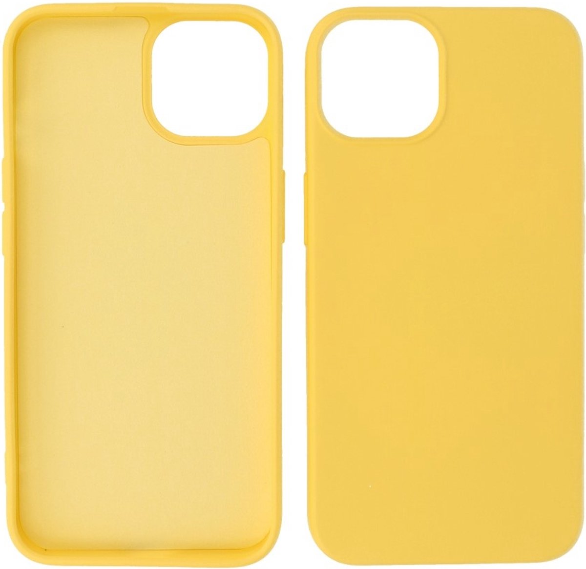 Hoesje 2.0mm Dikke Siliconen Back Cover Kleur Geel geschikt voor Iphone 14