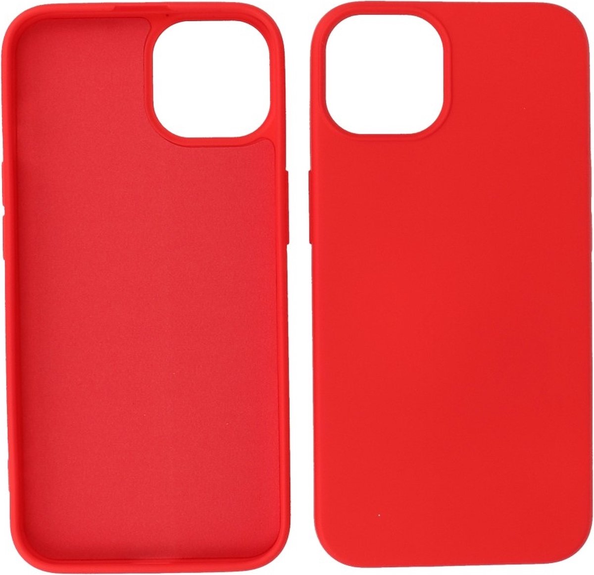 Hoesje 2.0mm Dikke Siliconen Back Cover Kleur Rood geschikt voor Iphone 14