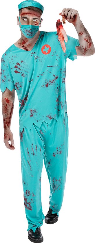 FUNIDELIA Déguisement Docteur Zombie Homme - Taille : XL - Wit