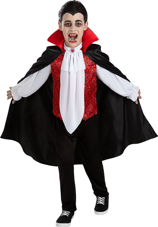 FUNIDELIA Graaf Dracula Kostuum voor jongens - Maat: 135 - 152 cm - Zwart
