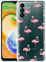 Hoesje geschikt voor Samsung Galaxy A04s Flamingo