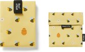 Roll'Eat Bee + Boc'n Roll Bee - Snack'n'Go / Boc'n'Roll - Default - Vegan Food Wraps - Reusable Food Storage - Bee Design