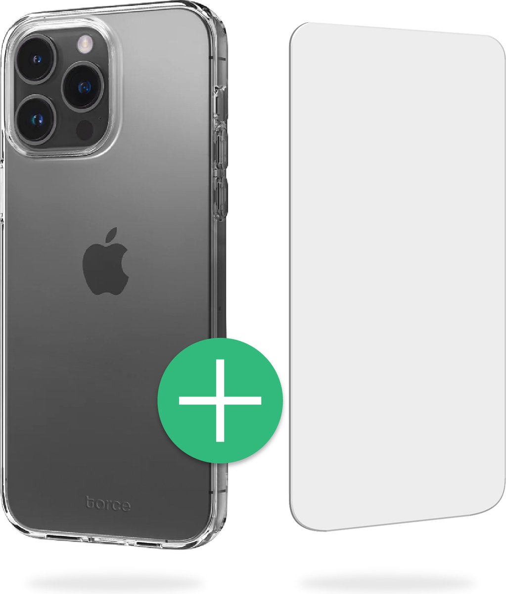 TORCE iPhone 14 Pro Max Hoesje Met Screenprotector - Transparant - TPU