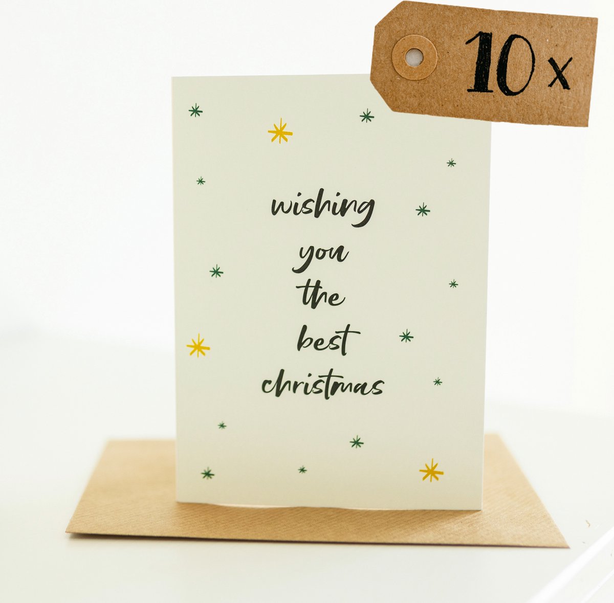 10x hippe kerstkaarten (A6 formaat) kerst kaarten om te versturen