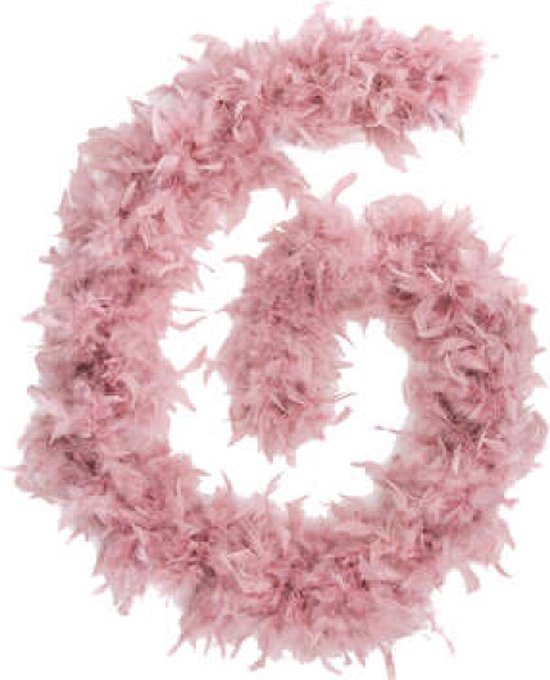 veren boa 1m80 100gr roze Veren slinger Boa kerstversiering bol