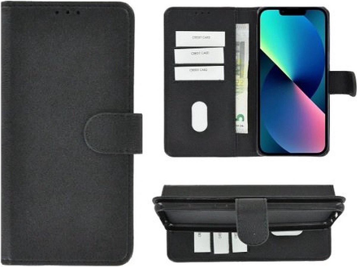 iPhone 13 Mini Hoesje Met Pasjeshouder Bookcase Zwart