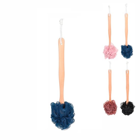 Eleganza Badspons met Houten Handvat - Oudroze | bol