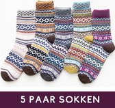 Winkrs - Warme Wintersokken dames - Scandinavisch vintage design sokken maat 38-42