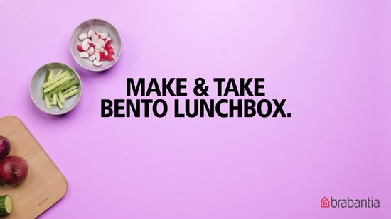 Brabantia Make & Take Bento Lunchbox - Grand - Plastique - Gris clair