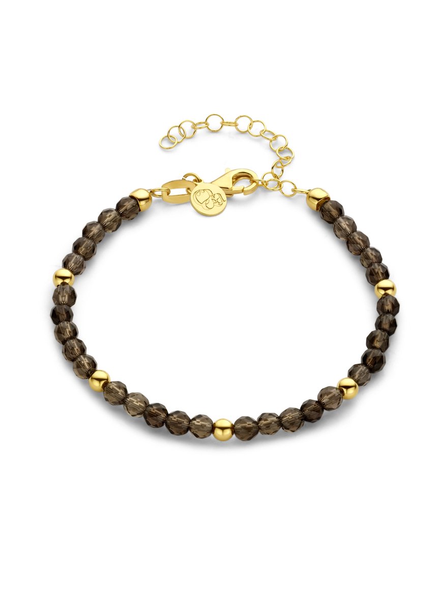 Casa Jewelry Armband Garda Rookkwarts Goud Verguld