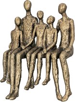 sculpture Polyresi Edge seater family ties 5 personnes- 7x16x20 - bronze doré