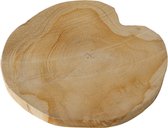 Houten onderbord - Teak decoratiebord - Natuurproduct teak - Woondecoratie - Woninginrichting - Plate - Woonaccessoires - Home deco - Decoratief houten onderbord
