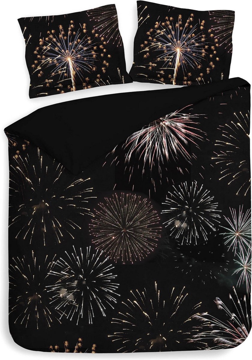 Heckettlane Heckett & Lane Amira Dekbedovertrek - Tweepersoons - 200x200/220 cm - Twill Katoen - Black Zwart