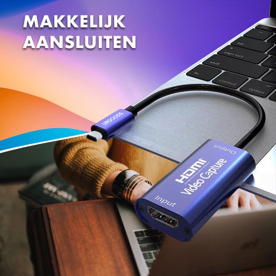 Retoo 4K HDMI video-opnamekaart naar USB 2.0 Video Capture Card, Capture Apparaat voor PS5, PS4, Xbox X S One, overdracht live en record voor gaming Retoo 4K HDMI video-opnamekaart naar USB 2.0 Video Capture Card, Capture Apparaat voor PS5, PS4, Xbox X S One, overdracht live en record voor gaming