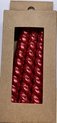Decoris Bougie Swirl rouge Ø1,2x10cm lot de 8