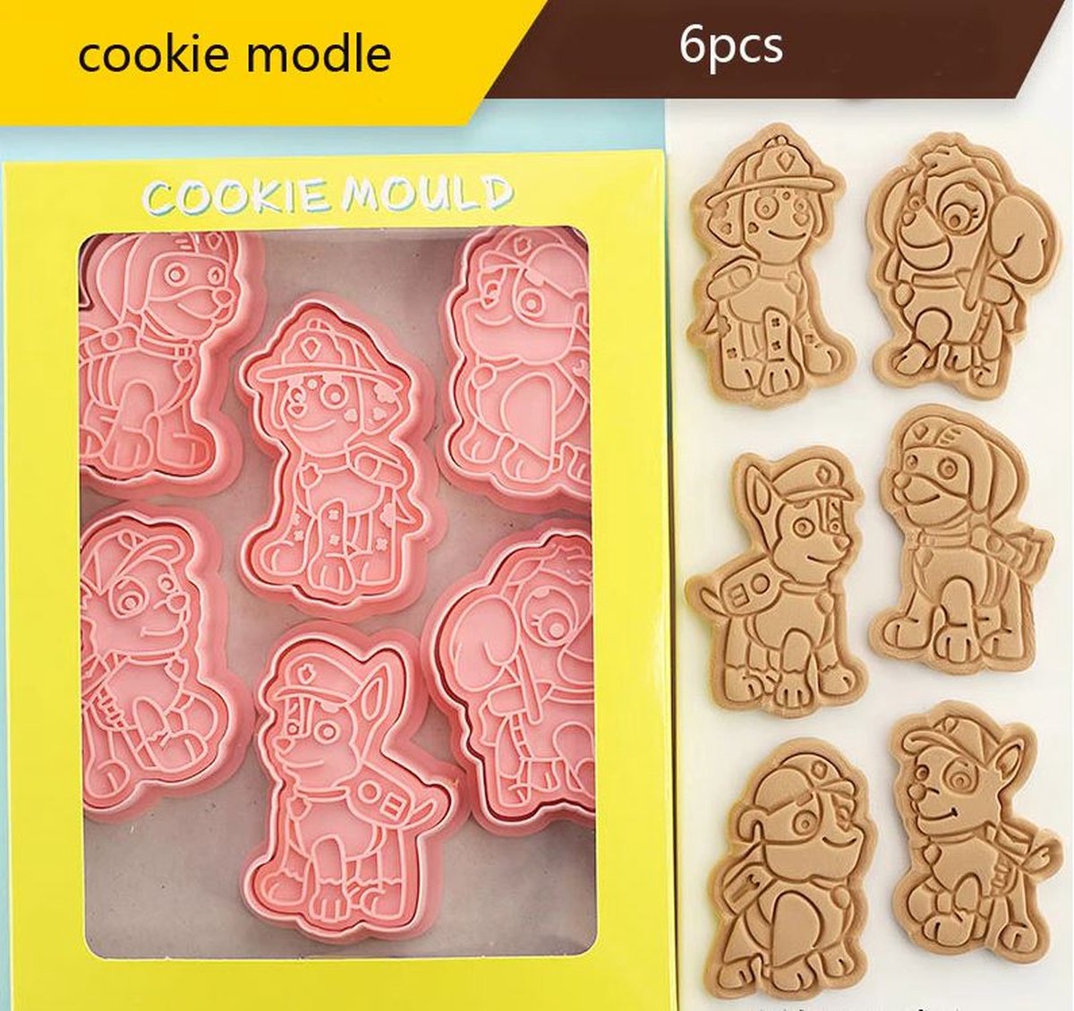 6pcs Moule Biscuit Set,Moule à Cookie pour Biscuits,Animaux