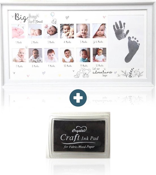 Simple Lifestyle® Kinder Photo Frame Foot Hand Print 12 mois - Cadre photo  bébé... | bol