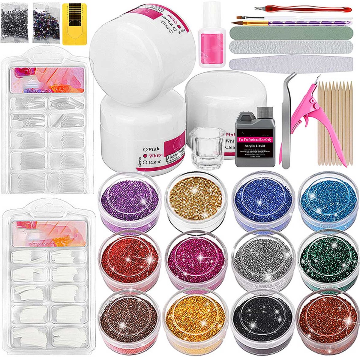 Nepnagels - volledige gel Nagels Set - Polygel Starter Set - voor ...