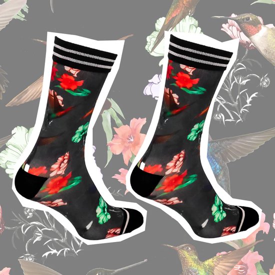Sock My Feet - Grappige sokken heren - Maat 43-46 - Sock My Hummingbird - naadloos - perfecte pasvorm