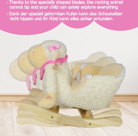 Schommeldier Olifant met veiligheidsgordel en geluidsfunctie
