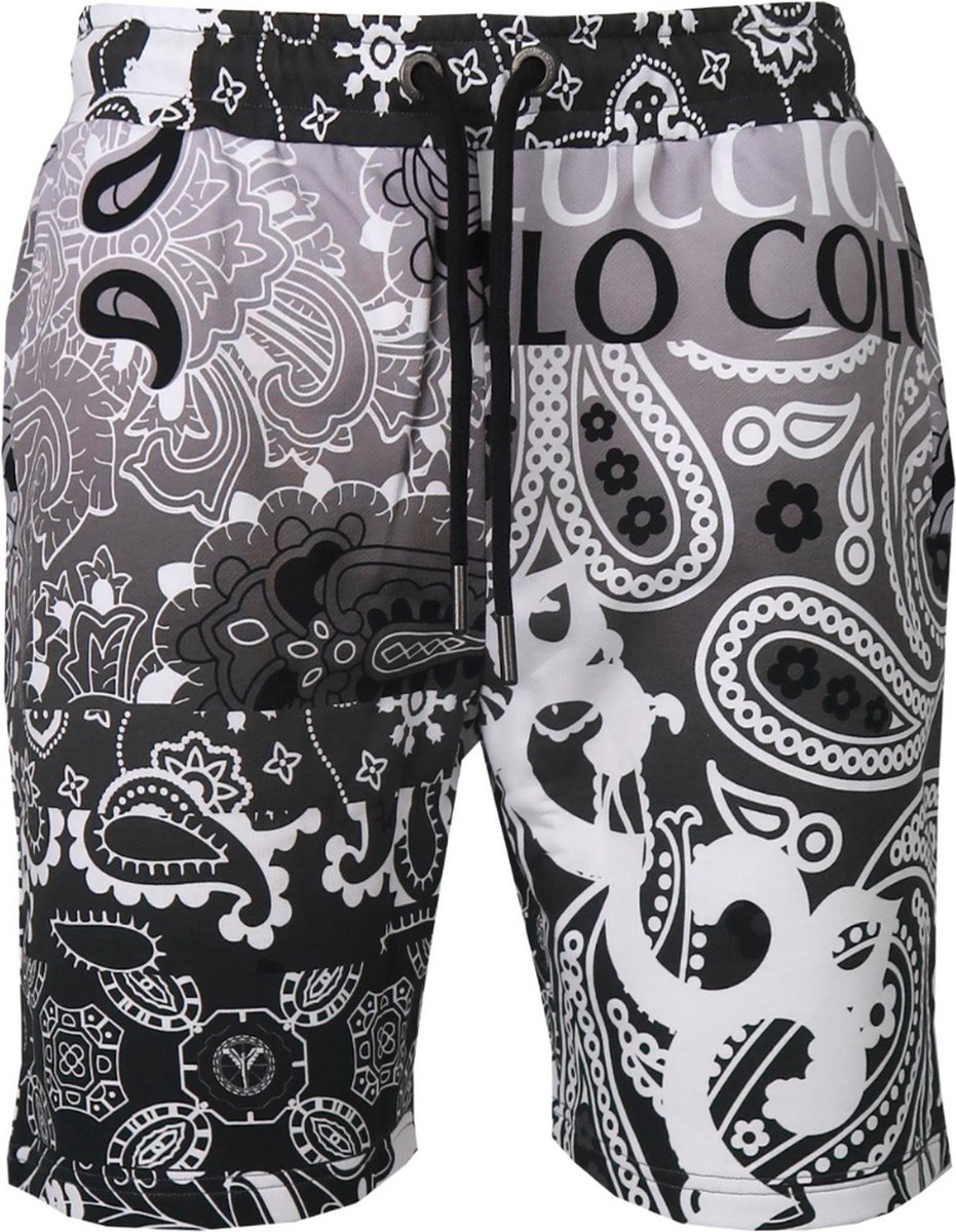 Carlo Colucci C4115-201 Sweat Shorts Black/White