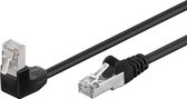 FTP CAT5e Gigabit Netwerkkabel - 1 kant haaks - CCA - 3 meter - Zwart