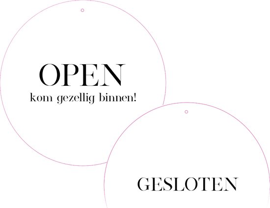 Open / Gesloten Bordje voor winkel of bedrijf Zwart/Wit| 30 cm ...