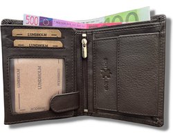 Lundholm Portemonnee Heren RFID bruin - staand model here...