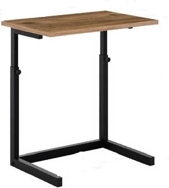 NINOVA-Table pour ordinateur portable réglable en hauteur en bois, travail à la maison/lit/tours/canapé/bureau support pour ordinateur portable support pour ordinateur portable, marron (pin atlantique)-60X40X43-73 cm((LxlxH)