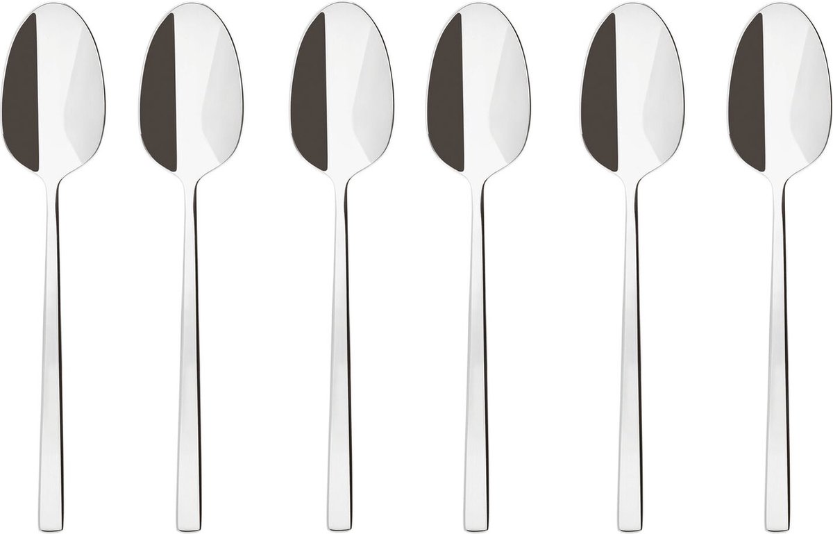 Goedkoopste Sambonet Koffielepels Rock Zilver 6 Stuks