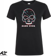 Klere-Zooi - Game Over Skull - Dames T-Shirt - XL